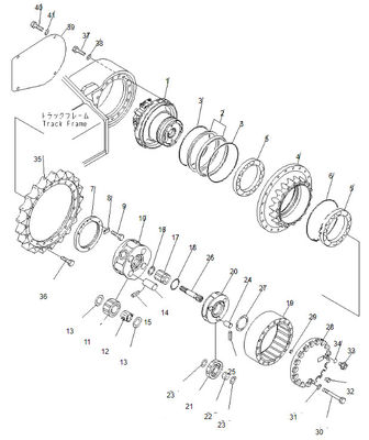 PC da movimentação de Parts Komatsu Final da máquina escavadora de Belparts 228 Pc228 708-8F-00120
