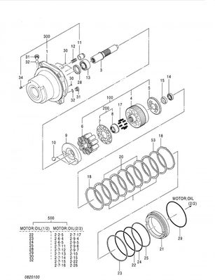 Motor Assy Final Drive For Hitachi 4431549 do curso Zaxis450 de Zax 450 da máquina escavadora de Belparts