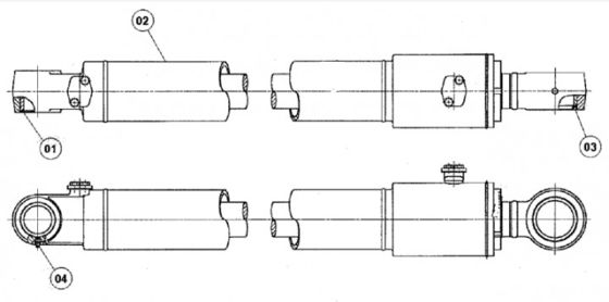 Assy 1709834 do cilindro da cubeta de Hydraulic Cylinder E312C 312C da máquina escavadora de Belparts