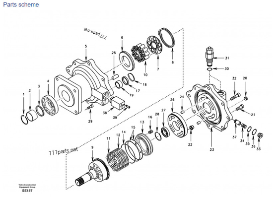 Volvo Swing Motor EC360 SA8230-31780 motor giratório para peças de escavadeira