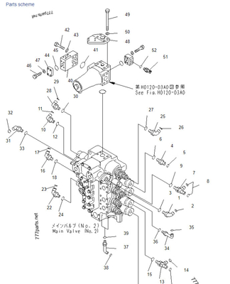 Válvula principal Komatsu PC1250SP-7 21N-64-36440 02896-11009 07002-12034 21N-64-36740 02896-11009 Custo de substituição da válvula de controle da escavadeira