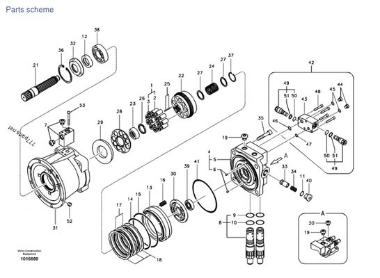 VOE14552686 VOE 14521451 SA 1142-00930 caixa de engrenagens do motor de giro Escavadeira M5X130 EC210B EC200B EC220D