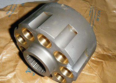 Bloco de cilindro hidráulico das peças HPK055K da máquina escavadora, placa da válvula, sapata ZX110 ZX120 do pistão